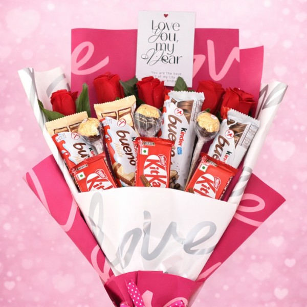 Sweet Romance Rose & Chocolate Wrap