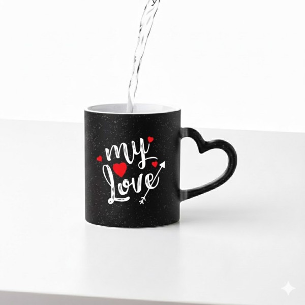 My Love Glitter Magic Mug