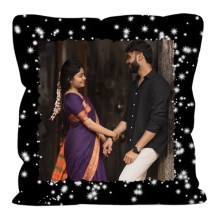 Star Designed Sublimation Pillow-Black