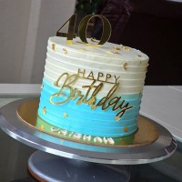Blue Delight Cake With Topper