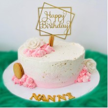 Pink And White Cake 