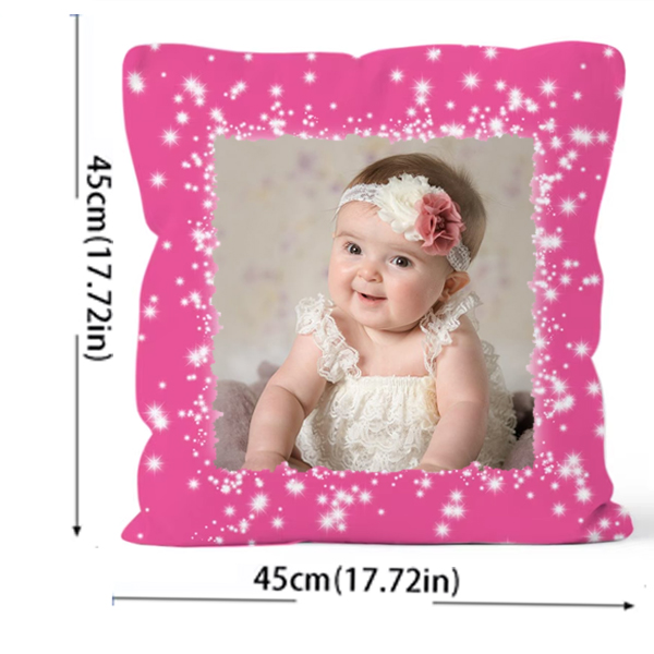 Star Designed Sublimation Pillow-Pink