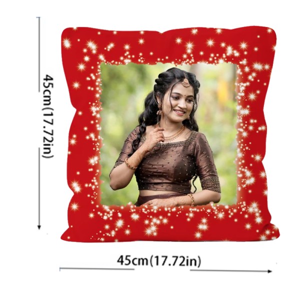 Star Designed Sublimation Pillow-Red