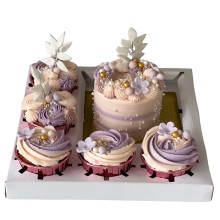 The Perfect Pair (Mini Cake & Cupcakes)