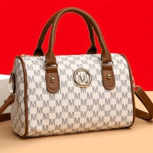 Women's Elegant Golden "M" Logo Crossbody Bag