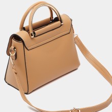 Structured metal top-handle bag