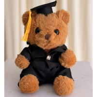 Brown Graduation Teddy Bear with Cap & Formal Suit