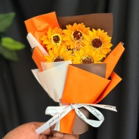 Orange Sunflower Mini Bouquet