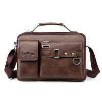 Men's Retro Faux Leather Messenger Bag