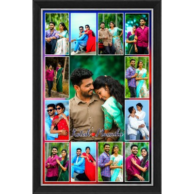 Personalized Couple Romantic Journey Collage Frame