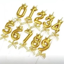 Cake Topper Number- Gold