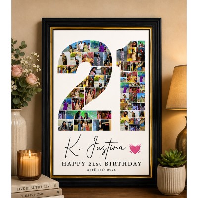 Custom Number Memories Photo Frame-10*15