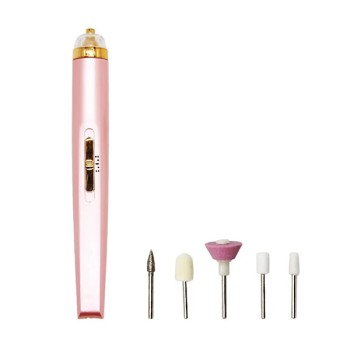 Mini Electric Nail Polisher Kit -Pink