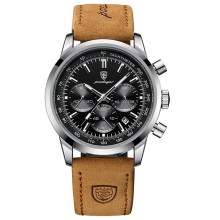 Luxury Man Watch - Silver Black