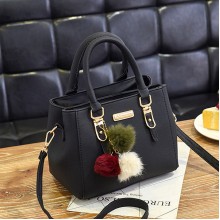 PU Leather Ladies Handbag - Black