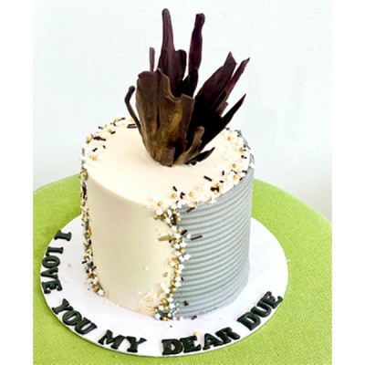 Birthday Cake With Edible Gold 