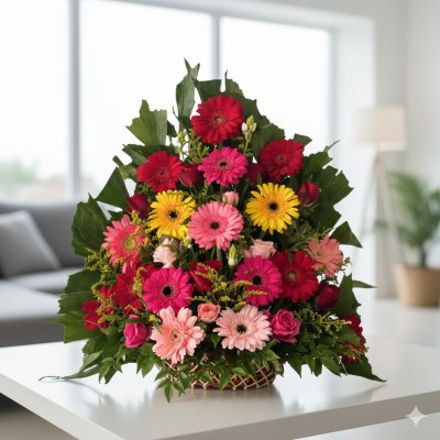Gorgeous One Side Flower Basket Gorgeous One Side Flower Basket