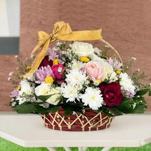 Multi Color Mix Flower Basket Multi Color Mix Flower Basket