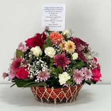 Medium Sized Mix Flower Basket