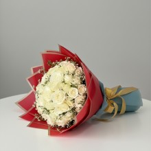 Bunch Of 50 White Roses
