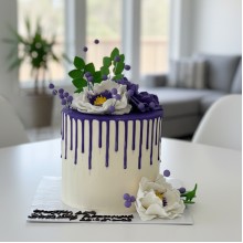 Purple Drip Cake