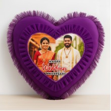 Sublimation Heart Pillow - Purple 