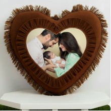 Sublimation Heart Pillow -Brown