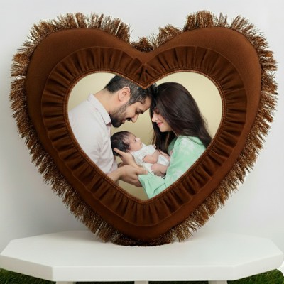 Sublimation Heart Pillow -Brown