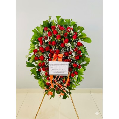 Red Roses Wreath