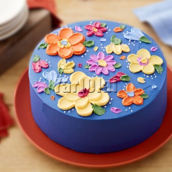 Purple Flowers Cake 