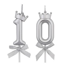 Cake Topper Number- Silver