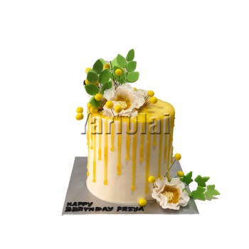 Yellow Drip Cake