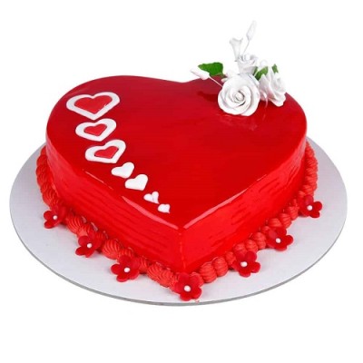 Red Heart Cake