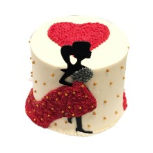 Lady In The Red Dress Cake