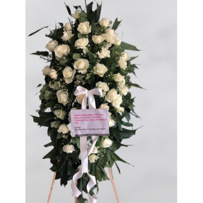 White Roses Wreath