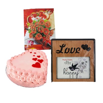 Rose Heart Cake Combo