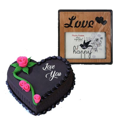 Love You Cake And Frame