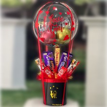 Chocolate Arrangement With I Love You Balloon