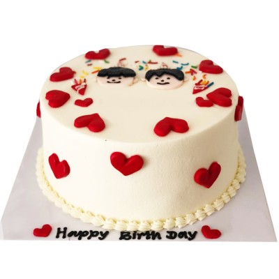 Sweet Hearts Circle Cake 1.5Kg
