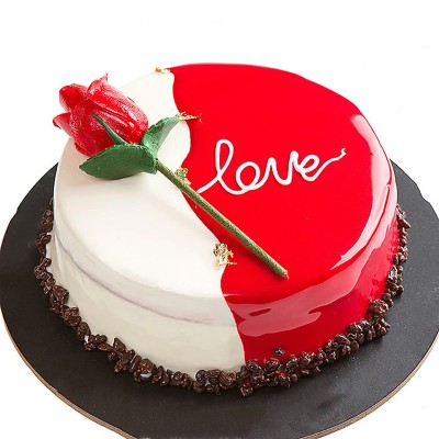 Love Cake With Parchment Rose