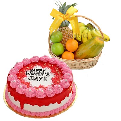 Cake With Fruit Basket