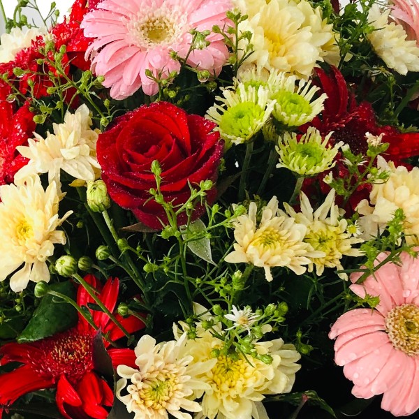 Mix Flower Basket - Medium Size