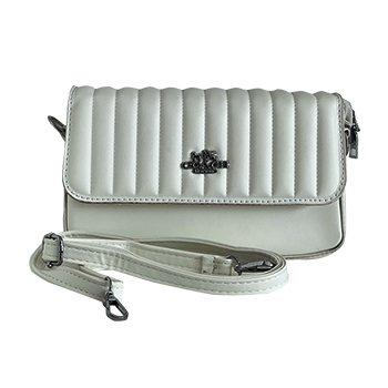 Canvas Women Side Bag - White