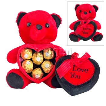 Red Teddy With Heart