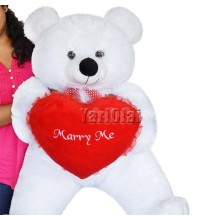 MARRY ME XXL WHITE TEDDY BEAR