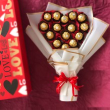 Ferrero Love Heart Bouquet