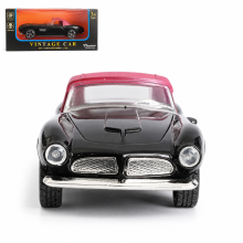 Classic Black Convertible Car with Red Roof – Die-Cast Model