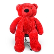 Life Size Teddy (Red) - 5 ft
