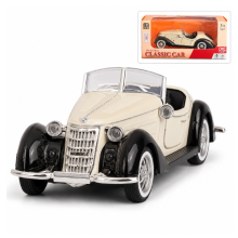 Classic Cream & Black Convertible Car – 1:32 Die-Cast Model