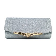 Glitter Chain Shoulder Handbag - Silver